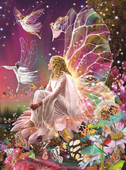 443x598 Fairy Escape - Fairy Painting