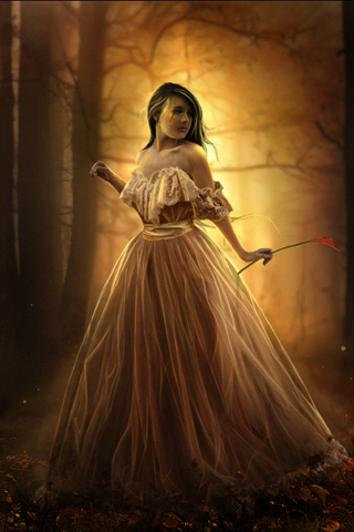 320x480 Fairy Princess Art Iphone Wallpapers, Iphone 5(S)4(S)3g Wallpapers - Fairy Princess Painting