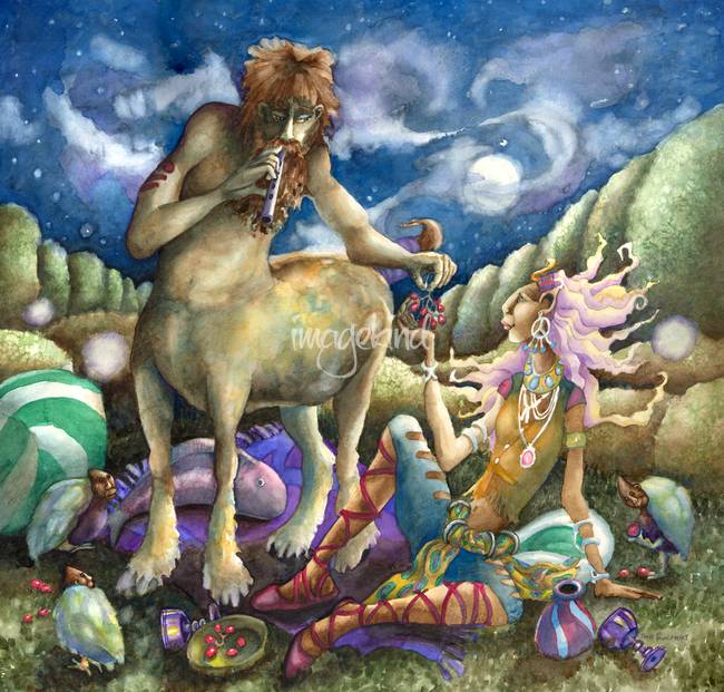 650x621 The Seduction Of The Hippie Fairy Princess By Toni Pawlowsky - Fairy Princess Painting