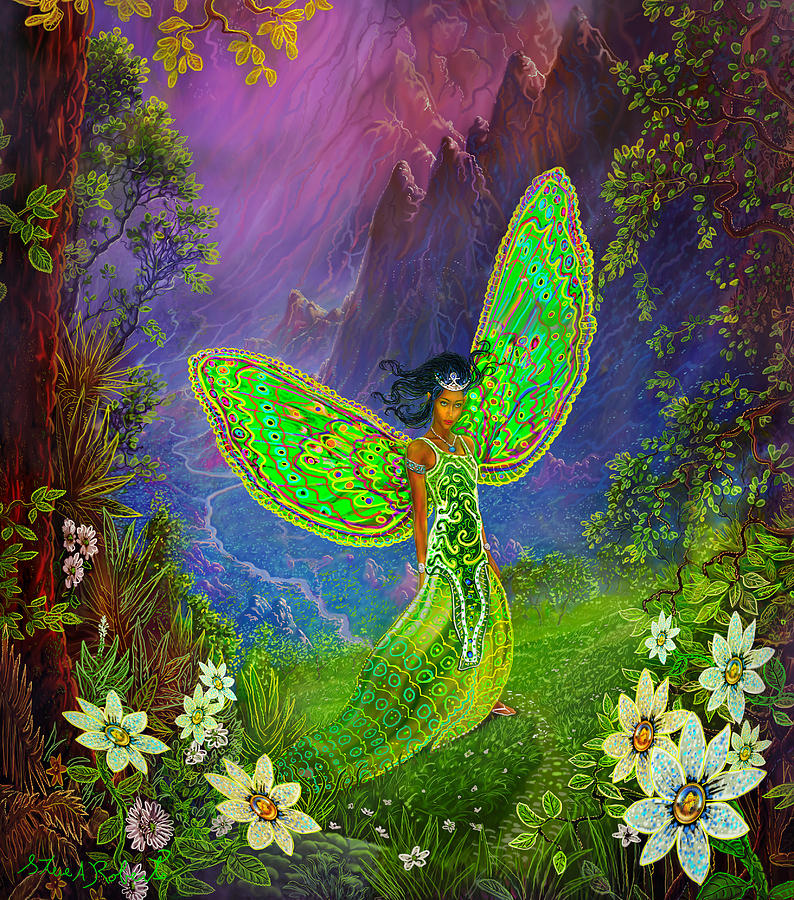 794x900 Fairy Princess Painting By Steve Roberts - Fairy Princess Painting