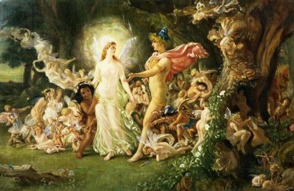 424x276 The Fairy Court - Fairy Queen Titania Painting
