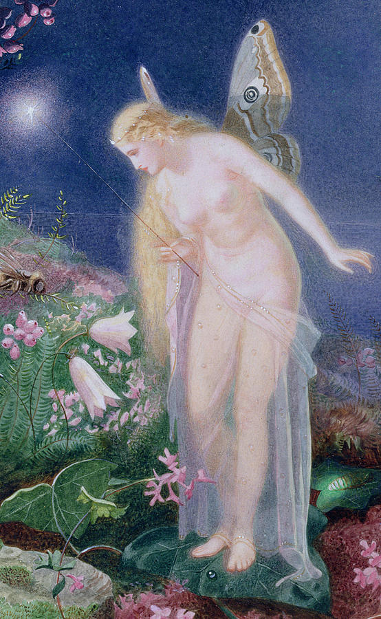 554x900 The Honey Bags Steal From The Humble Bees Painting By John Simmons - Fairy Queen Titania Painting