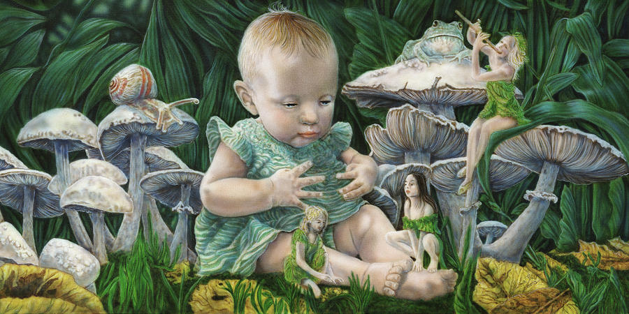 900x450 Olivia In The Fairy Ring Painting By Wayne Pruse - Fairy Ring Painting