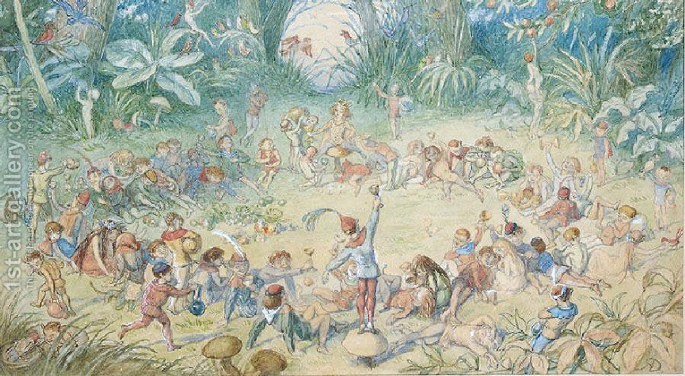 1000x550 The Fairy Ring Richard Doyle Reproduction 1st Art Gallery - Fairy Ring Painting