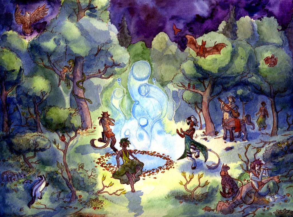 1024x757 Dance The Fairy Ring By Celesol - Fairy Ring Painting