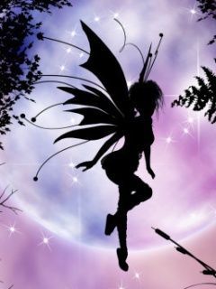 240x320 Fairy Silhouette - Fairy Silhouette Painting