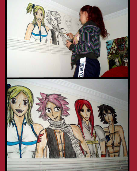 454x567 Fairy Tail Wall Painting By Captain Usoppfan - Fairy Tail Painting