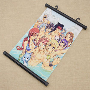 300x300 Japanese Anime Fairy Tail Painting Hanging Scroll Art Posters Home - Fairy Tail Painting