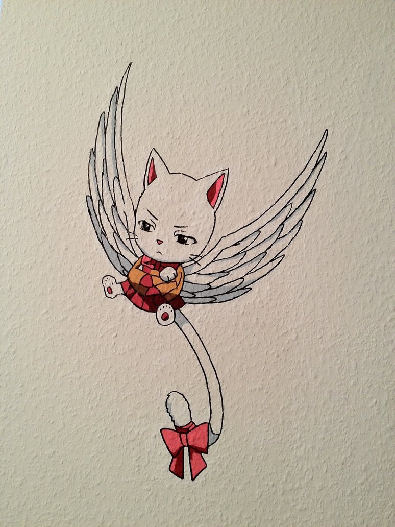 774x1032 Wall Painting Of Carla (Sharuru) From Fairy Tail By Wulfos1 - Fairy Tail Painting