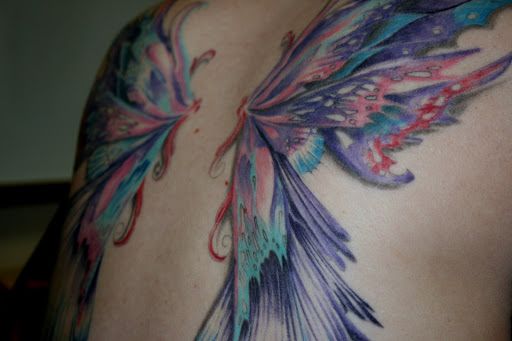 512x341 Fairy Wing Tattoo Painted - Fairy Wings Painting