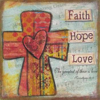 350x350 Faith Hope Love Canvas Wall Art Fun Finds - Faith Hope Love Painting