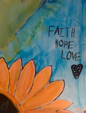 365x480 Faith Hope Love Repeat Purely - Faith Hope Love Painting
