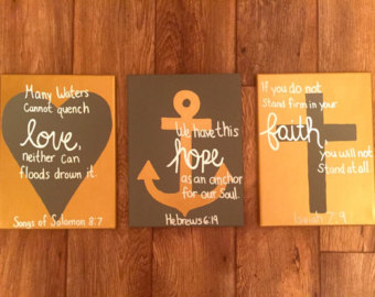 340x270 The Creative Crane Store By Thecreativecrane On Etsy - Faith Hope Love Painting