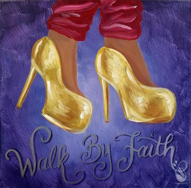 609x600 Golden Walk By Faith - Faith Painting