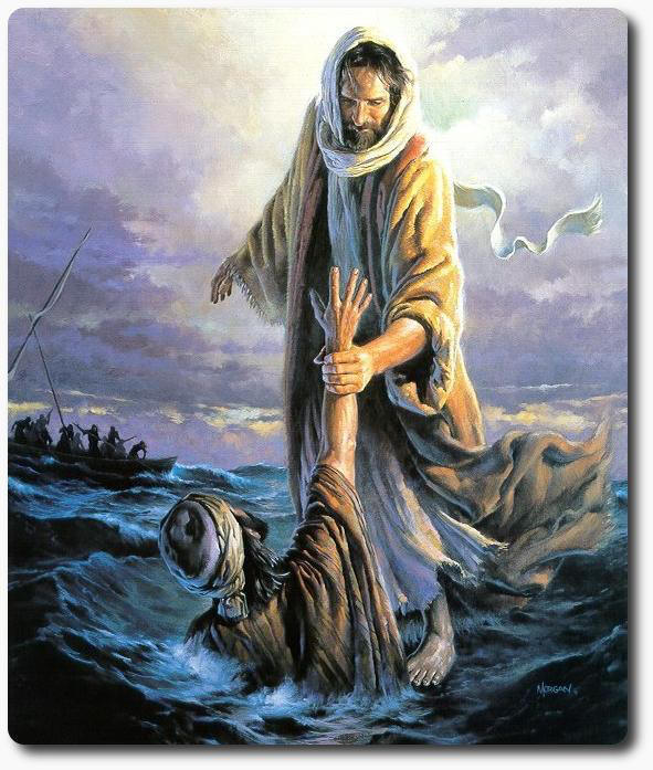 591x697 The Waters Of Faith And Fear Find Jesus There! Pastor's Ponderings - Faith Painting