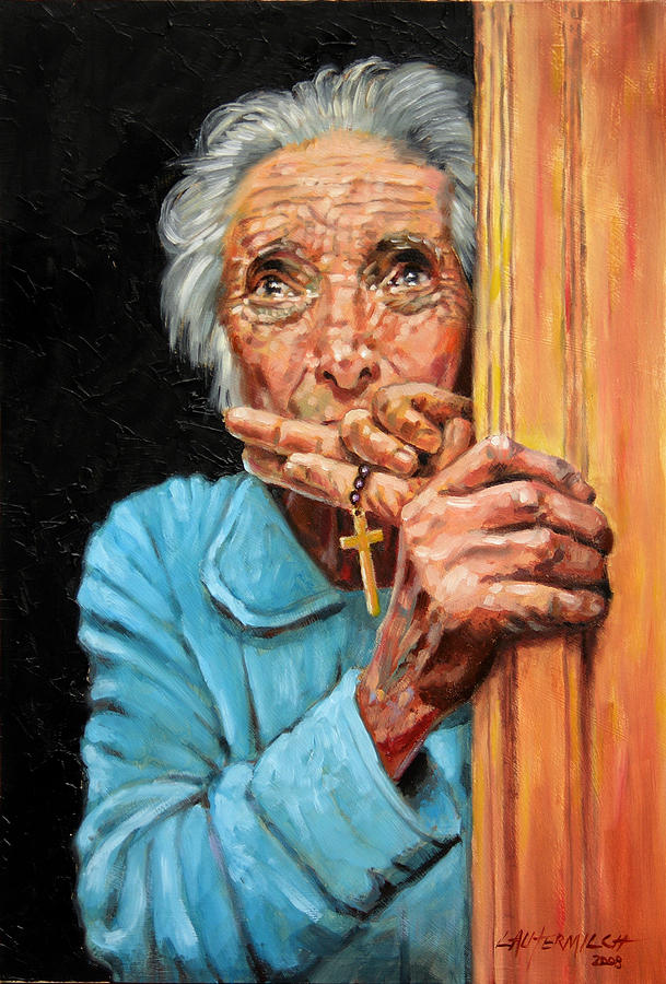 609x900 Fear And Faith Painting By John Lautermilch - Faith Painting