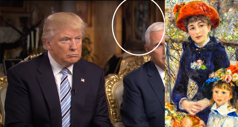 800x430 He Believes His Own Lies' Trump Has A Fake Renoir Painting He'S - Fake Painting