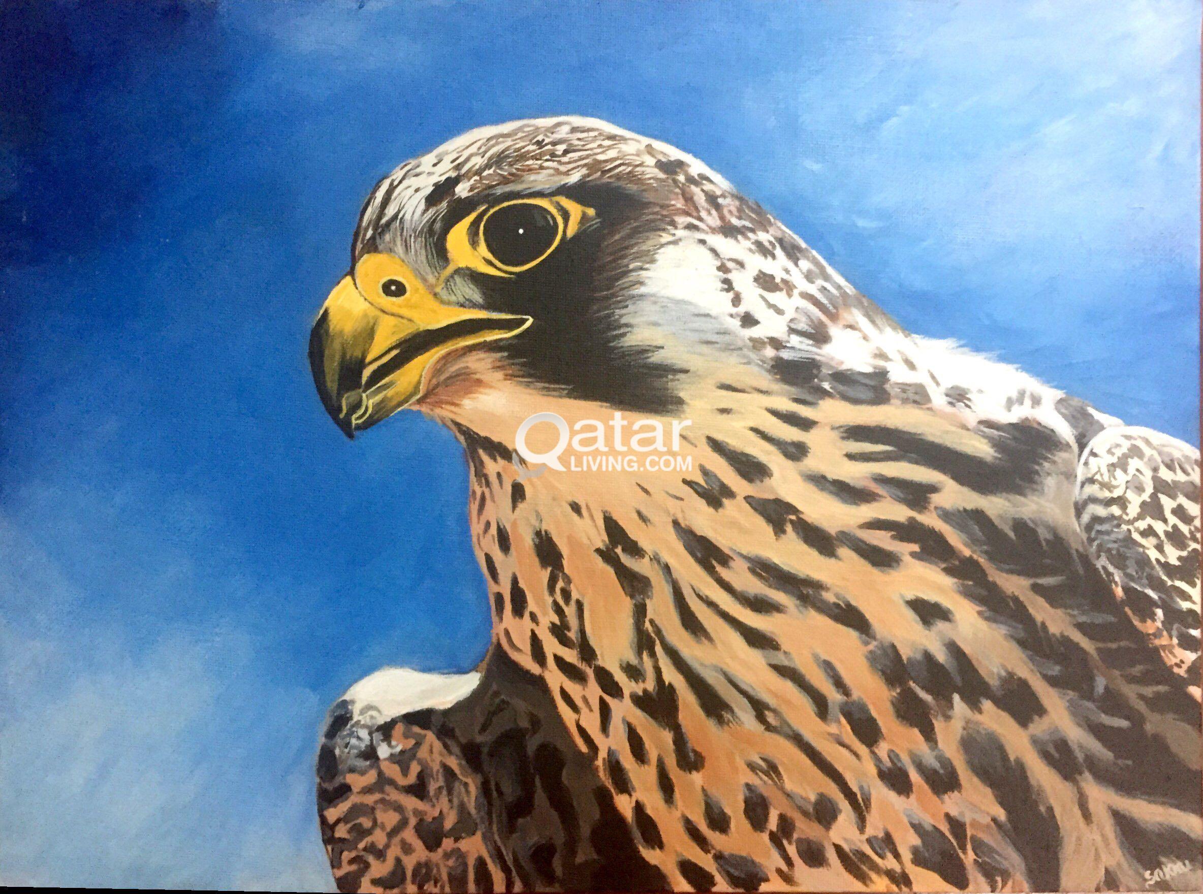 2368x1760 Falcon Painting Qatar Living - Falcon Painting