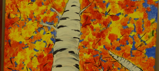 604x270 Fall Birch Trees (Ec Studio) The Paint Shack - Fall Birch Tree Painting