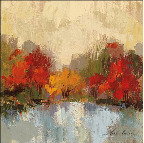 582x580 Hot Sell Abstract Art On Canvas Oil Painting Landscape Fall - Fall Canvas Painting