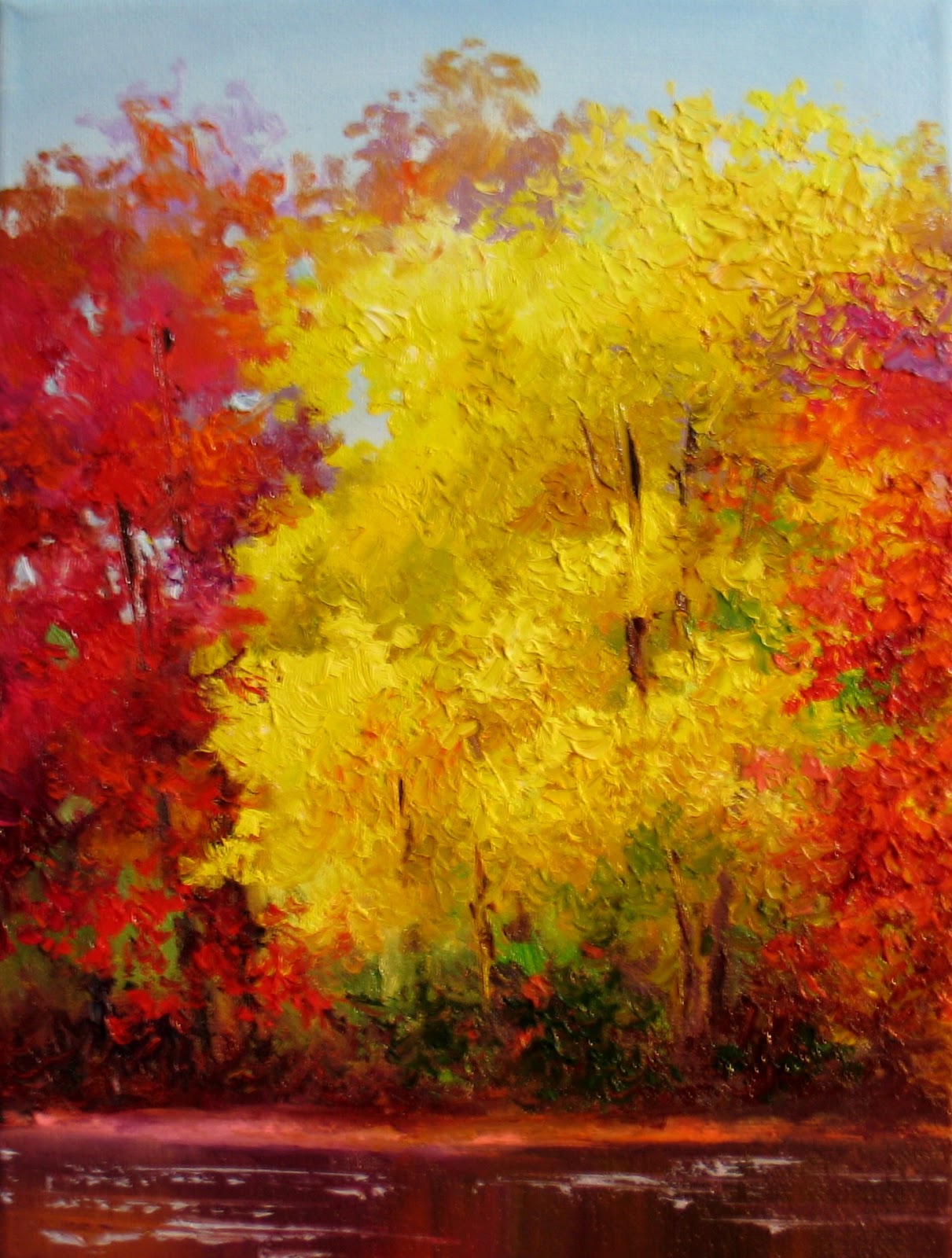 1211x1600 Nel's Everyday Painting Yellow Fall Tree - Fall Canvas Painting