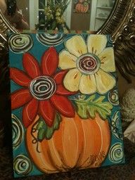 192x256 Pumpkin Painting Fall - Fall Canvas Painting
