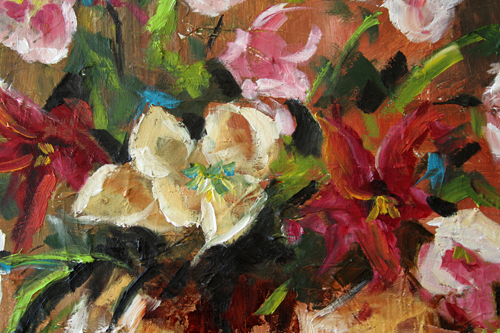 500x333 Palette Knife Painters, International Flowers Of Fall, Palette - Fall Flower Painting