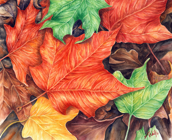 Fall Flower Painting at PaintingValley.com | Explore collection of Fall ...