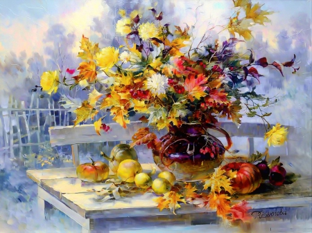 Fall Flower Painting At Paintingvalley.com 