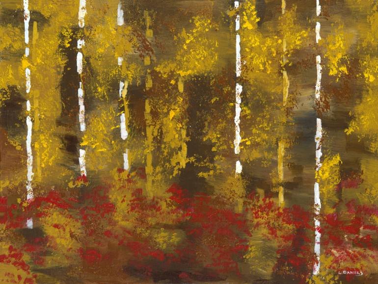 770x579 Saatchi Art Fall Forest Painting By L Daniels - Fall Forest Painting