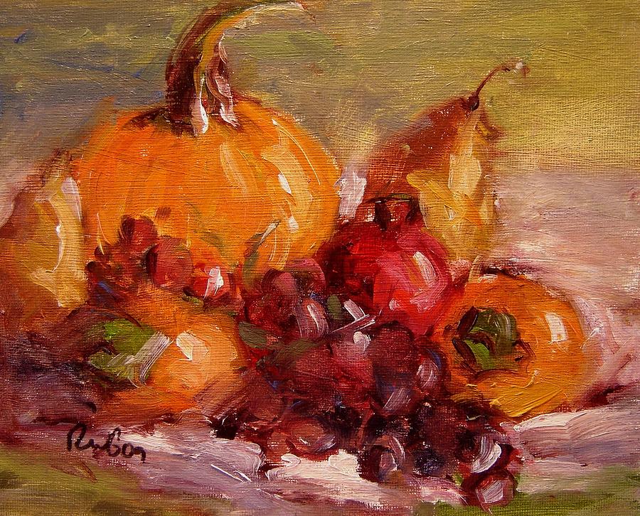 900x726 Fall Harvest Painting By R W Goetting - Fall Harvest Painting