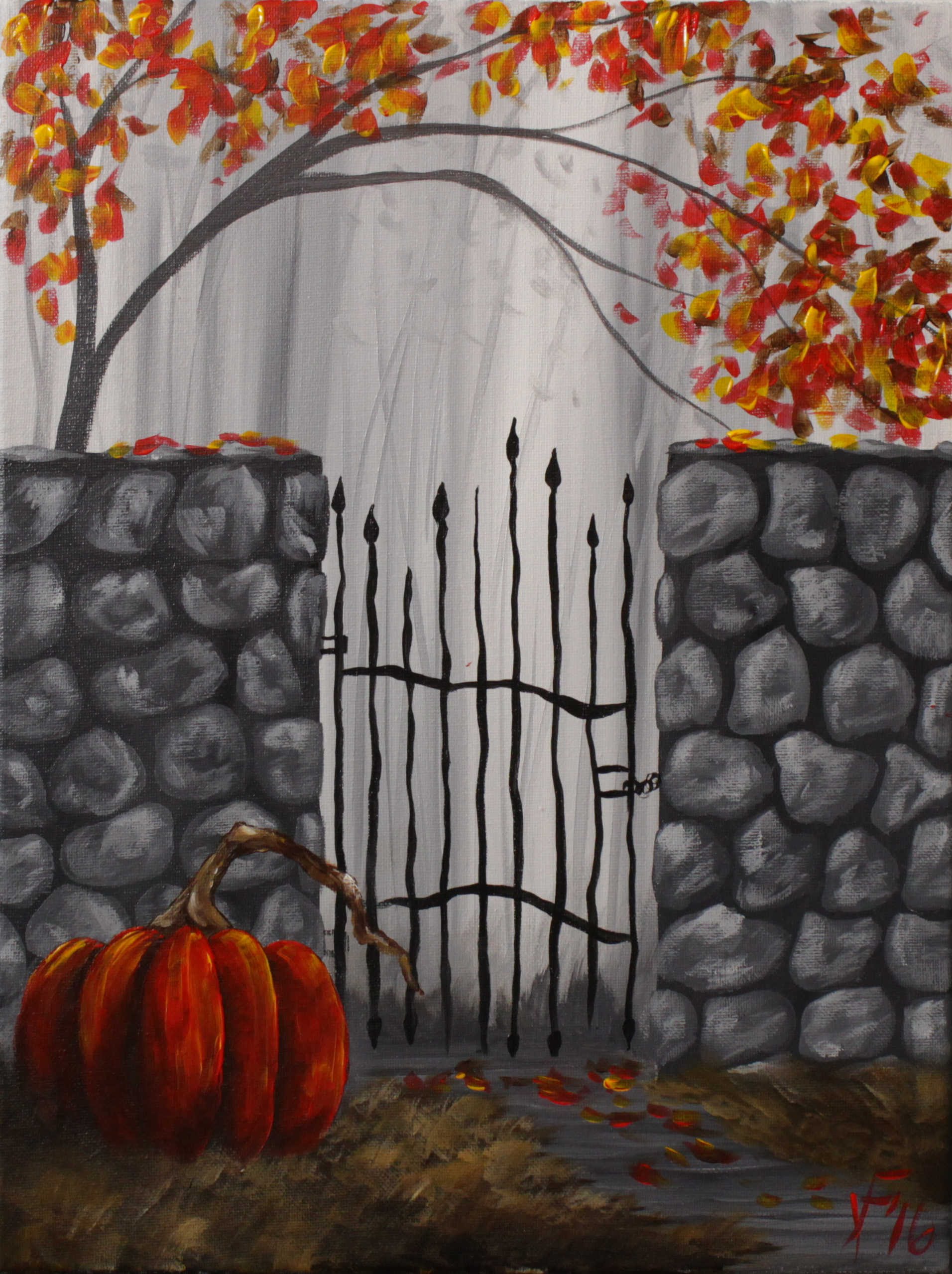 1912x2558 Harvest Garden Step By Step Acrylic Painting On Canvas - Fall Harvest Painting