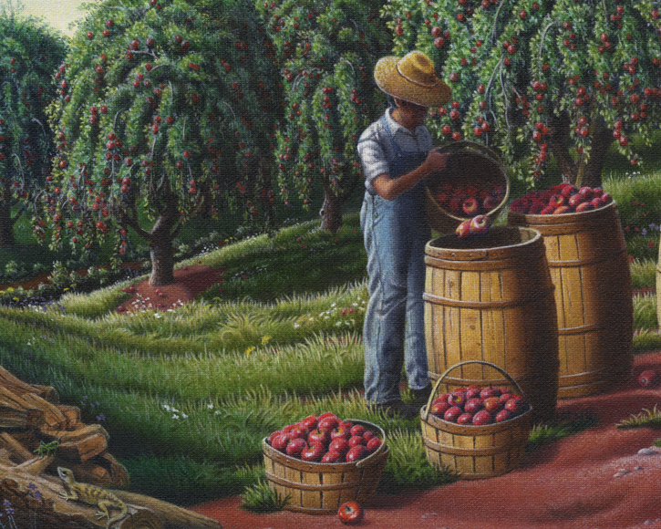 725x580 Just Finished This Oil Painting Autumn Apple Harvest. - Fall Harvest Painting