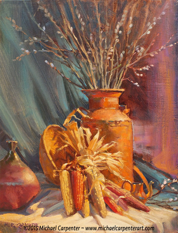 613x800 Michael Carpenter Art - Fall Harvest Painting