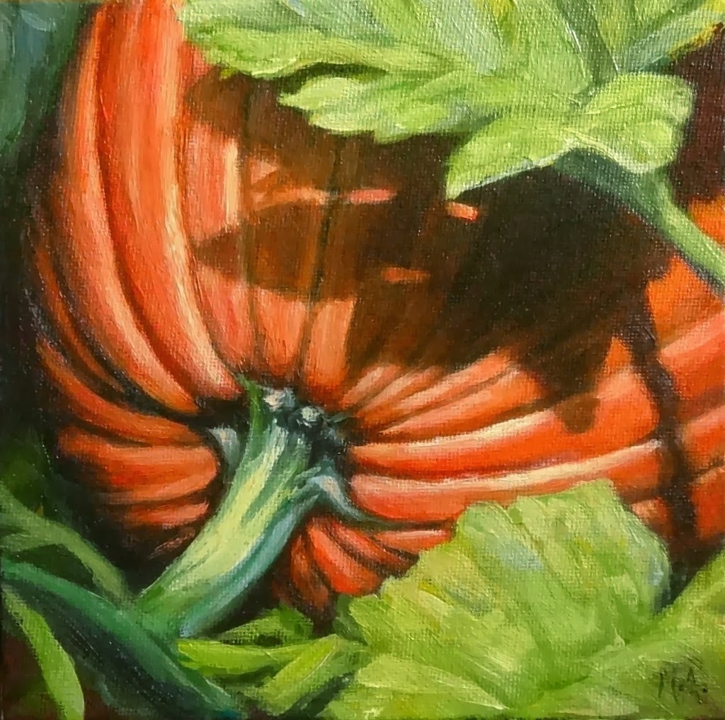 1024x1017 Original Oil Paintings By Mary Ashley Autumn Harvest Pumpkin - Fall Harvest Painting