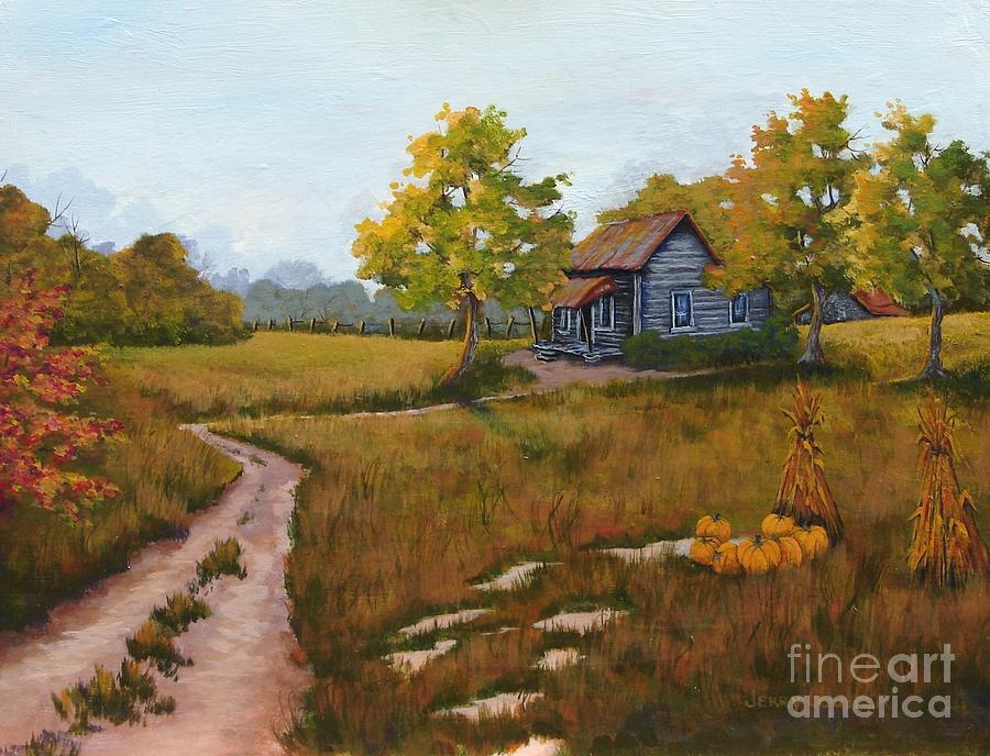 900x688 Autumn Harvest Painting By Jerry Walker - Fall Harvest Painting