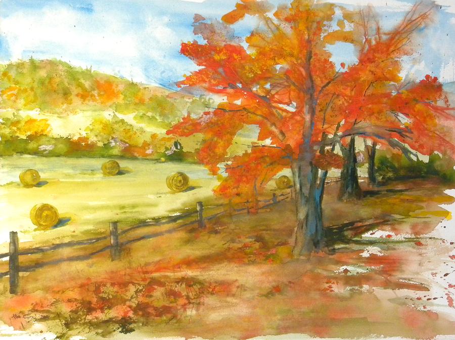 900x674 Autumn Harvest Painting By Kris Dixon - Fall Harvest Painting