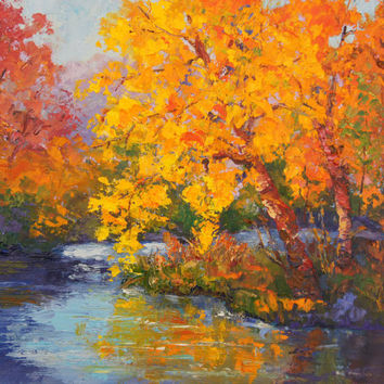 Fall Landscape Oil Painting at PaintingValley.com | Explore collection ...