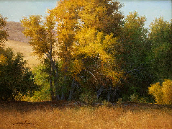 600x450 Realistic Art Gallery Of Oil Paintings By William Hagerman - Fall Landscape Oil Painting