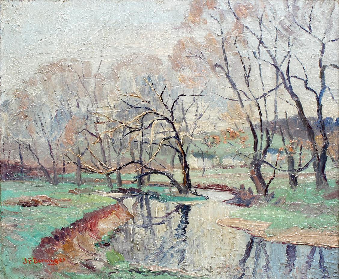 1128x930 John E. Berninger - Fall Landscape Painting