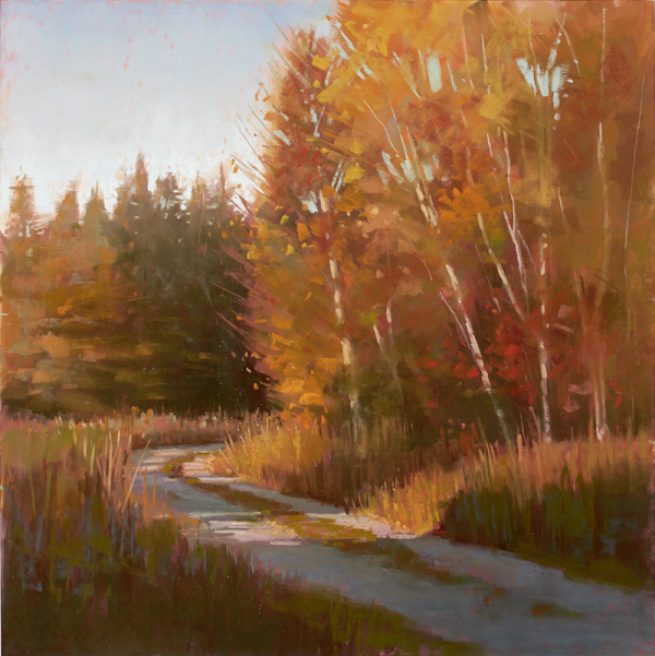 600x601 Landscape Painting Paint Fall Colors With Pastel - Fall Landscape Painting