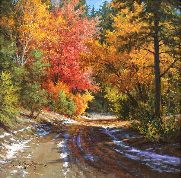 600x590 Realistic Art Gallery Of Oil Paintings By William Hagerman - Fall Landscape Painting