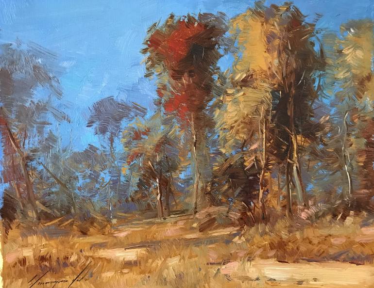 770x594 Saatchi Art Fall, Landscape Oil Painting, One Of A Kind Painting - Fall Landscape Painting