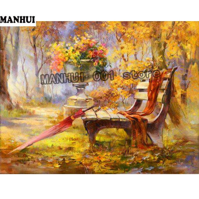 640x640 Diy Embroidery Handicrafts Fall Leaves Diamond Painting Cross - Fall Leaves Painting