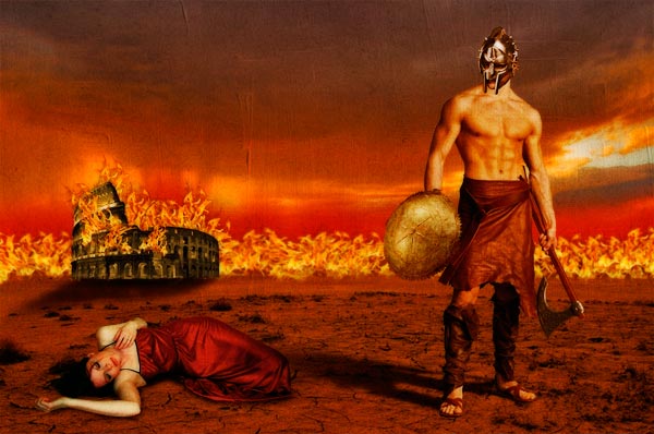 600x398 Create An Epic Roman Empire Photo Manipulation Scene ~ Cs5tutorialsnew - Fall Of An Empire Painting