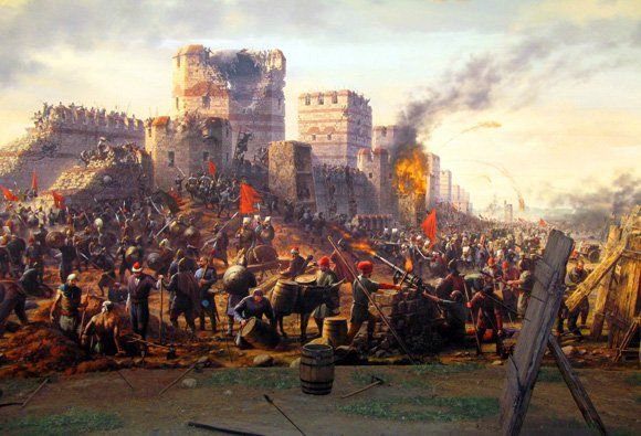 580x395 Fall Of The Byzantine Empire - Fall Of An Empire Painting