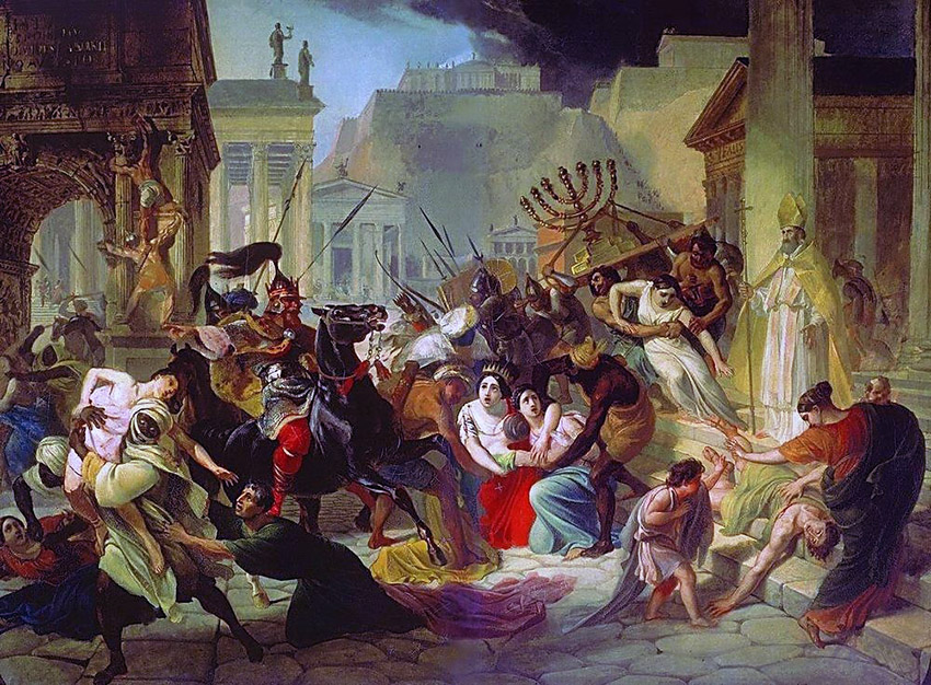 850x626 Fall Of The Western Roman Empire 476 Ad Short History Website - Fall Of An Empire Painting