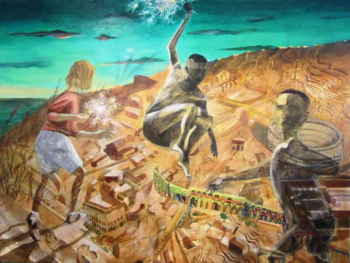 720x541 The Fall Of Rome - Fall Of Rome Painting