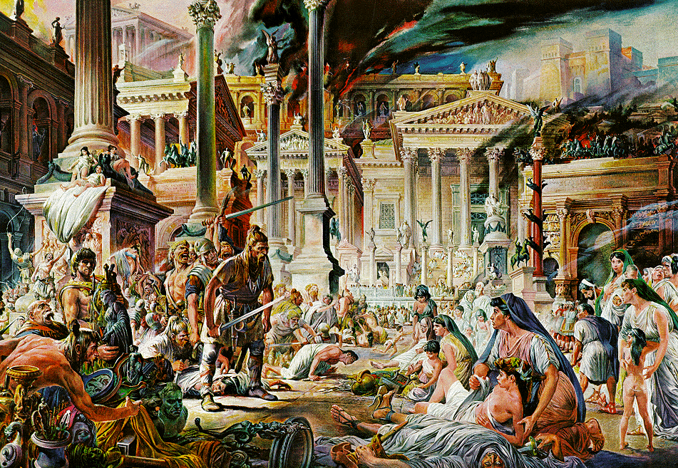 951x657 End Of The Roman Empire Manchester Historian - Fall Of Rome Painting