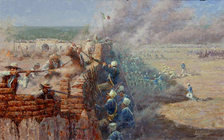 850x533 Eric Michaels Fine Art - Fall Of The Alamo Painting